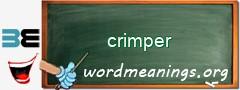WordMeaning blackboard for crimper